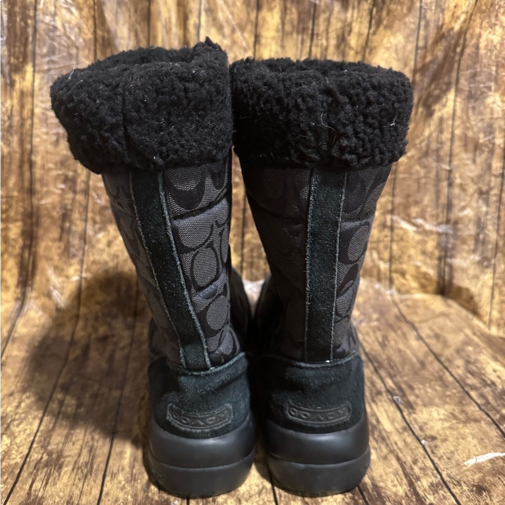 Coach Signature A7075 Women Sonya Vibram Winter Snow Boots Black. Size 6 - Picture 4 of 7